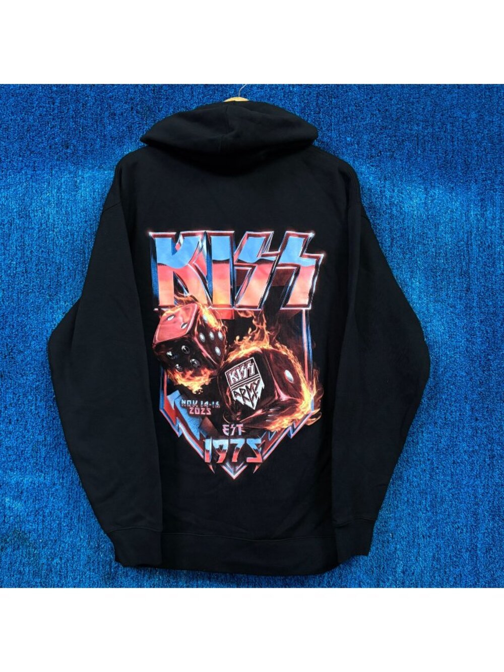 KISS “KISS ARMY” Graphic Zip Up Hoodie Size Large